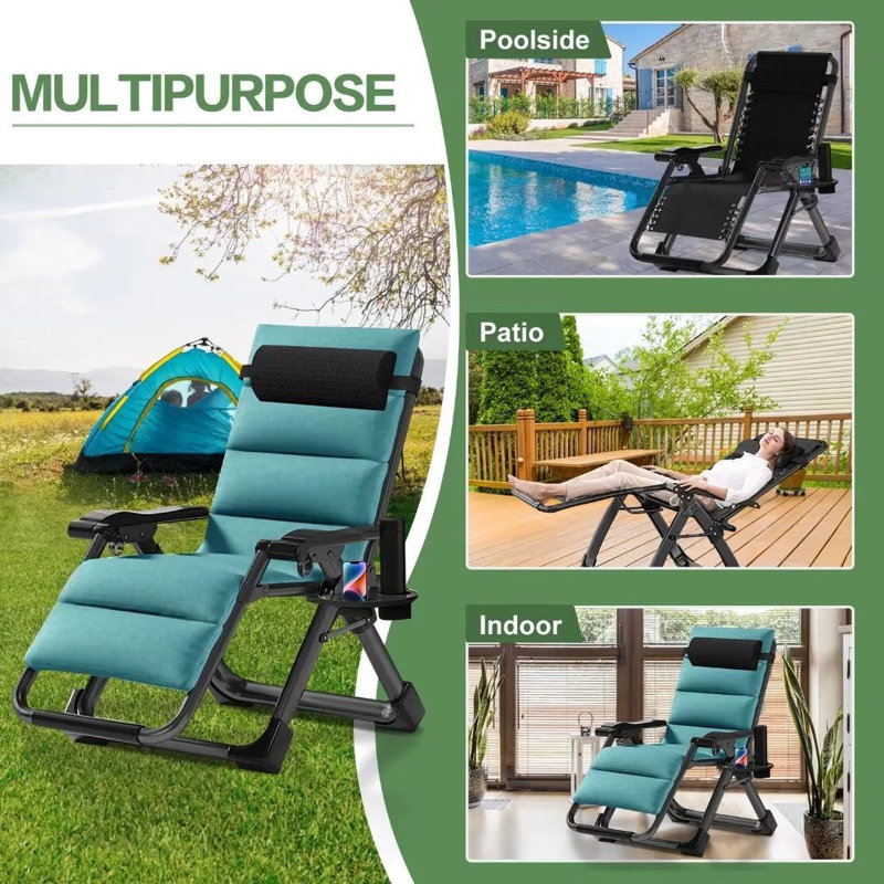 JTANGL 2 Pack Zero Gravity Chair, Adjustable Reclining Lounge Chair